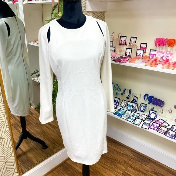 white dress gold zipper White Sleeveless Short Dress with Gold Buckle